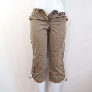 y2k cargo capri pants khaki cropped utility